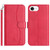 iPhone 17e / 16e Dual-Folded S-shape Leather Phone Case - Rose Red