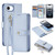 iPhone 17e / 16e DUX DUCIS Lawa Series 2 in 1 Wallet Zipper Detachable MagSafe Phone Case with Lanyard - Light Blue