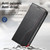 iPhone 17e / 16e Elastic Wristband Magnetic Suction Leather Phone Case - Black