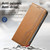 iPhone 17e / 16e Elastic Wristband Magnetic Suction Leather Phone Case - Brown
