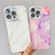 iPhone 17e / 16e Electroplated Marble Texture Phone Case - Dark Blue M16