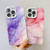 iPhone 17e / 16e Electroplated Marble Texture Phone Case - Gold White M1