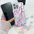 iPhone 17e / 16e Electroplating Flowers Plants Texture Wristband TPU Phone Case - Sakura FL12