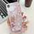 iPhone 17e / 16e Electroplating Flowers Plants Texture Wristband TPU Phone Case - Sketch Lily FL9