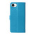 iPhone 17e / 16e Embossed Butterfly Flowers Leather Phone Case - Blue