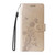 iPhone 17e / 16e Embossed Butterfly Flowers Leather Phone Case - Gold