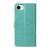iPhone 17e / 16e Embossed Butterfly Flowers Leather Phone Case - Green
