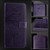 iPhone 17e / 16e Embossed Butterfly Leather Phone Case - Dark Purple