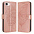 iPhone 17e / 16e Embossed Butterfly Leather Phone Case - Rose Gold
