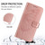 iPhone 17e / 16e Embossed Butterfly Leather Phone Case - Rose Gold