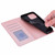 iPhone 17e / 16e Embossed Checkered Leather Phone Case - Pink
