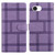 iPhone 17e / 16e Embossed Checkered Leather Phone Case - Purple