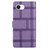 iPhone 17e / 16e Embossed Checkered Leather Phone Case - Purple