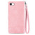 iPhone 17e / 16e Embossed Flower Zipper Leather Phone Case - Pink