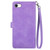 iPhone 17e / 16e Embossed Flower Zipper Leather Phone Case - Purple