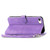 iPhone 17e / 16e Embossed Flower Zipper Leather Phone Case - Purple