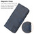 iPhone 17e / 16e Embossed Happy Cat Pattern Flip Leather Phone Case - Blue