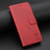 iPhone 17e / 16e Embossed Happy Cat Pattern Flip Leather Phone Case - Red