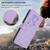 iPhone 17e / 16e Embossed Heart Cat Leather Phone Case with Hand Strap - Light Purple