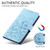 iPhone 17e / 16e Embossed Heart Dog RFID Blocking Wallet Leather Phone Case - Sky Blue
