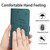 iPhone 17e / 16e Embossed Kitten Phone Leather Case with Lanyard - Dark Green