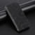 iPhone 17e / 16e Embossed Line Leather Phone Case with Lanyard - Black