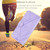 iPhone 17e / 16e Embossed Line Leather Phone Case with Lanyard - Purple