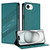 iPhone 17e / 16e Embossed Multi-functional Wallet Retro Leather Phone Case - Dark Green