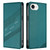 iPhone 17e / 16e Embossed Multi-functional Wallet Retro Leather Phone Case - Dark Green