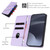 iPhone 17e / 16e Embossed Multi-functional Wallet Retro Leather Phone Case - Light Purple
