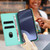 iPhone 17e / 16e Embossed Multi-functional Wallet Retro Leather Phone Case - Mint Green