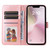 iPhone 17e / 16e Embossed Sunflower Leather Phone Case - Pink