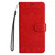 iPhone 17e / 16e Embossed Sunflower Leather Phone Case - Red