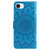 iPhone 17e / 16e Embossed Sunflower Pattern Flip Leather Phone Case - Blue