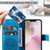 iPhone 17e / 16e Embossed Sunflower Pattern Flip Leather Phone Case - Blue
