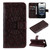 iPhone 17e / 16e Embossed Sunflower Pattern Flip Leather Phone Case - Brown