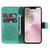 iPhone 17e / 16e Embossed Sunflower Pattern Flip Leather Phone Case - Green