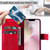 iPhone 17e / 16e Embossed Sunflower Pattern Flip Leather Phone Case - Red