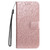 iPhone 17e / 16e Embossed Sunflower Pattern Flip Leather Phone Case - Rose Gold