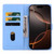 iPhone 17e / 16e Embossed Two-Color Leather Phone Case - Pink Blue