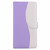 iPhone 17e / 16e Embossed Two-Color Leather Phone Case - Purple White