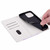 iPhone 17e / 16e Embossed Two-Color Leather Phone Case - Purple White