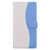 iPhone 17e / 16e Embossed Two-Color Leather Phone Case - White Blue