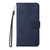 iPhone 17e / 16e ENKAY Card Wallet Calf Texture Leather Phone Case with Screen Film - Blue