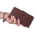 iPhone 17e / 16e ENKAY Card Wallet Calf Texture Leather Phone Case with Screen Film - Blue