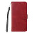 iPhone 17e / 16e ENKAY Card Wallet Calf Texture Leather Phone Case with Screen Film - Red