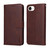 iPhone 17e / 16e ENKAY Card Wallet Calf Texture Leather Phone Case with Thickened Glue No White Edge Film - Brown