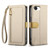 iPhone 17e / 16e ESEBLE E11 Colorful Litchi Pattern Zipper Wallet Leather Phone Case - Khaki