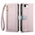iPhone 17e / 16e ESEBLE E11 Colorful Litchi Pattern Zipper Wallet Leather Phone Case - Light Purple