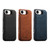 iPhone 17e / 16e ESEBLE Retro Texture Double Buckle Card Slot Phone Case - Brown